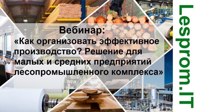 Вебинар: «Как организовать эффективное производство? Решение для малых и средних лесопильных предприятий» компании Неосистемы Северо-Запад